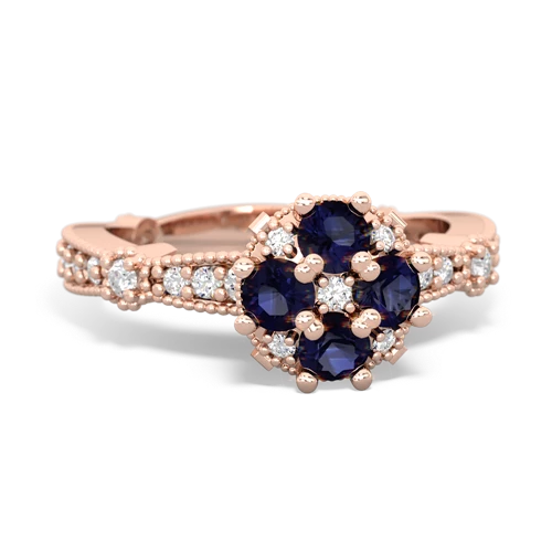 sapphire-sapphire art deco engagement ring