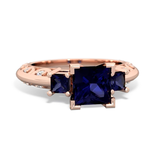 aquamarine-lab sapphire engagement ring