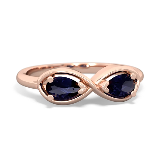 sapphire-sapphire infinity ring