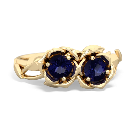 sapphire-sapphire roses ring