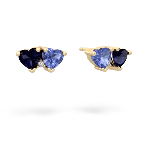 sapphire-tanzanite  earrings