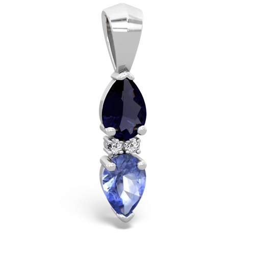 sapphire-tanzanite bowtie pendant