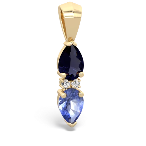 sapphire-tanzanite bowtie pendant