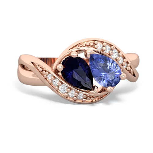 sapphire-tanzanite keepsake curls ring