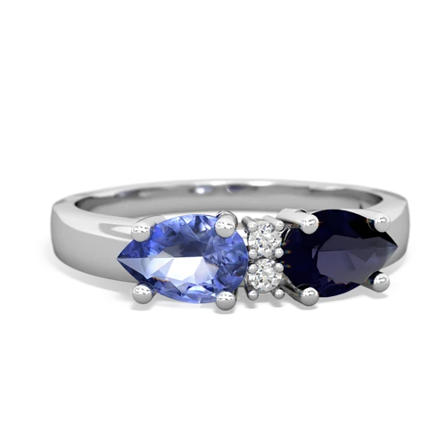 sapphire-tanzanite timeless ring