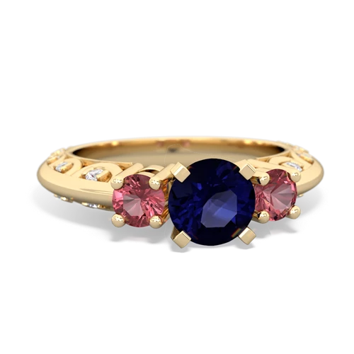 sapphire-tourmaline engagement ring