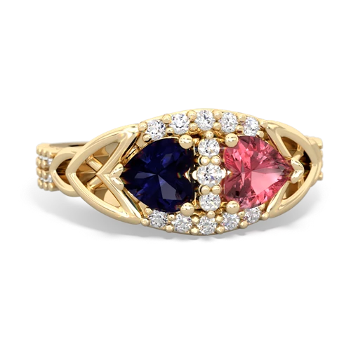 sapphire-tourmaline keepsake engagement ring