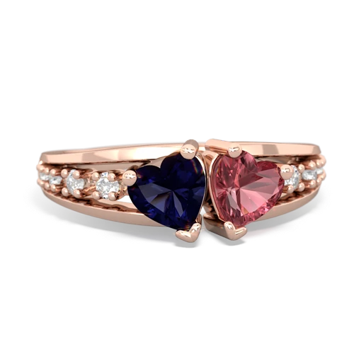 sapphire-tourmaline modern ring