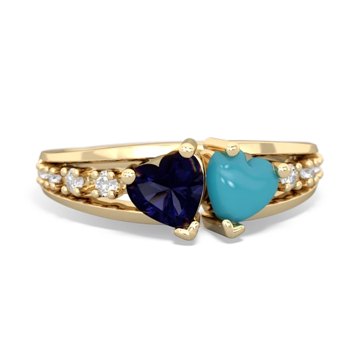 sapphire-turquoise modern ring