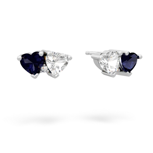 sapphire-white topaz  earrings