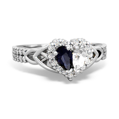 sapphire-white topaz keepsake engagement ring