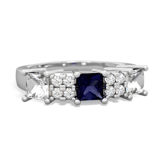 sapphire-white topaz timeless ring