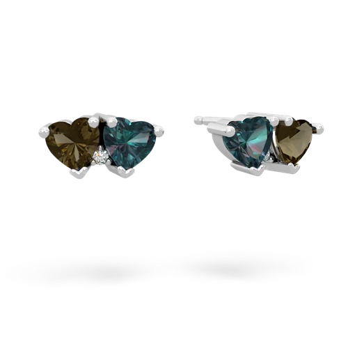 smoky quartz-alexandrite  earrings