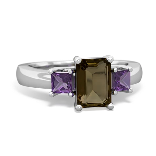 smoky quartz-amethyst timeless ring