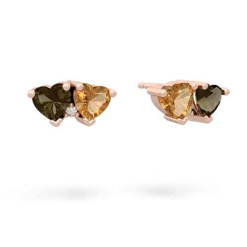 smoky quartz-citrine  earrings