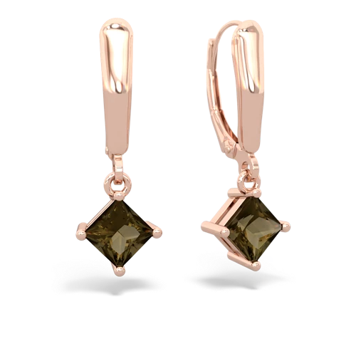smoky quartz lever-back earrings