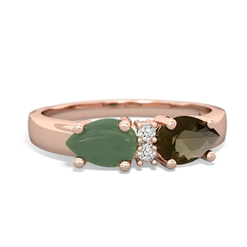 smoky quartz-jade timeless ring