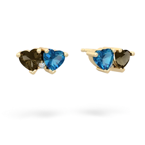 smoky quartz-london topaz  earrings