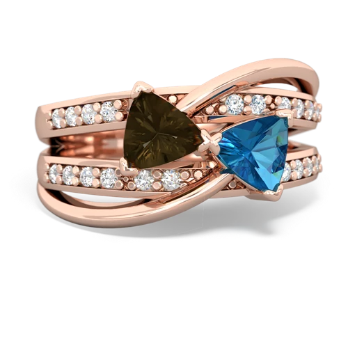 smoky quartz-london topaz couture ring