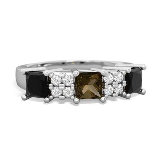 smoky quartz-onyx timeless ring