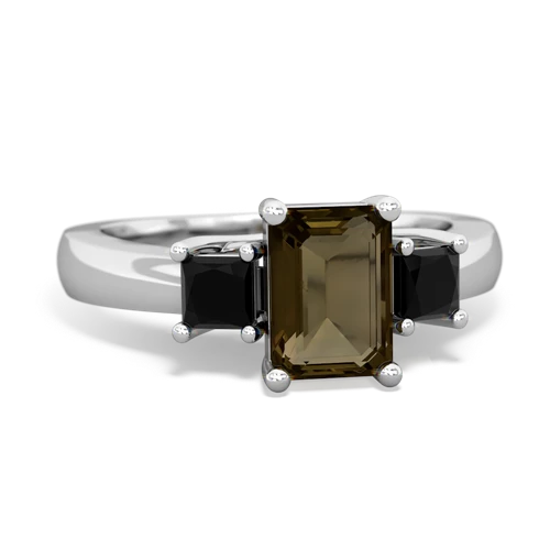 smoky quartz-onyx timeless ring