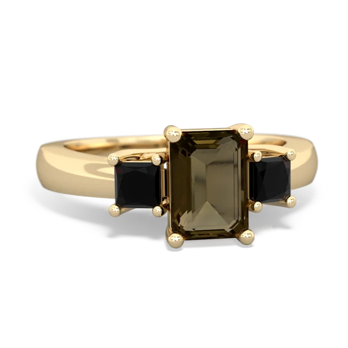 smoky quartz-onyx timeless ring