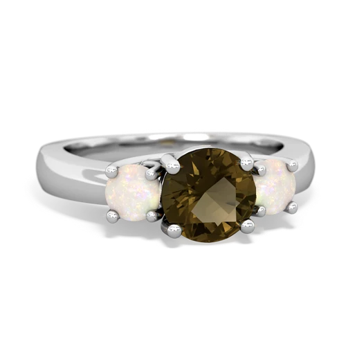 smoky quartz-opal timeless ring