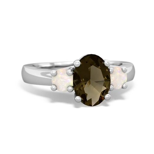 smoky quartz-opal timeless ring