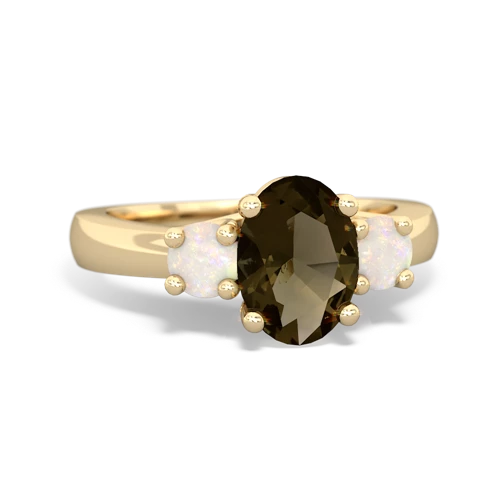 smoky quartz-opal timeless ring