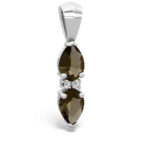 smoky quartz bowtie pendant