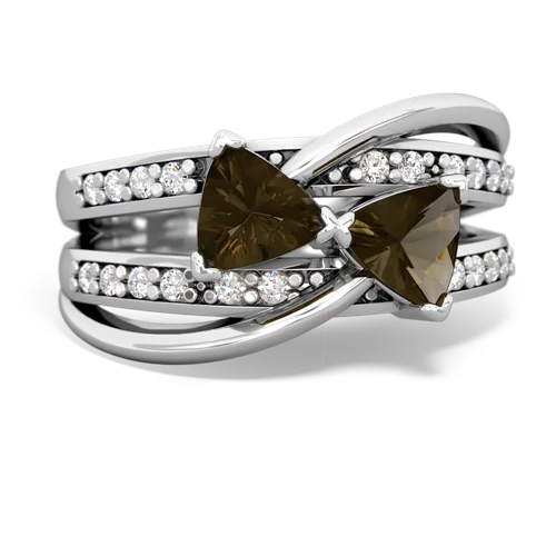 smoky quartz-smoky quartz couture ring