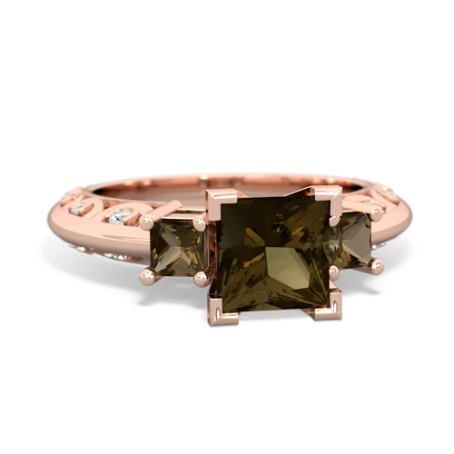 smoky quartz-citrine engagement ring