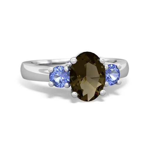 smoky quartz-tanzanite timeless ring