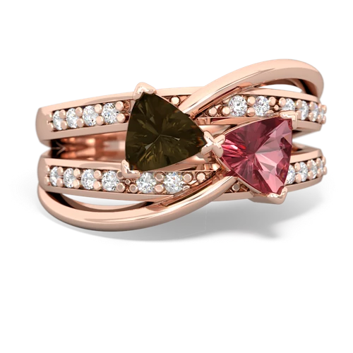 smoky quartz-tourmaline couture ring