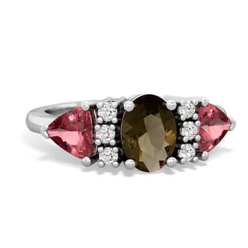 smoky quartz-tourmaline timeless ring