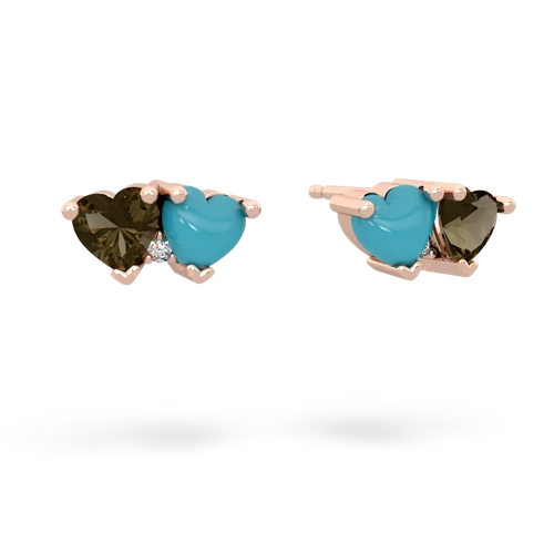 smoky quartz-turquoise  earrings
