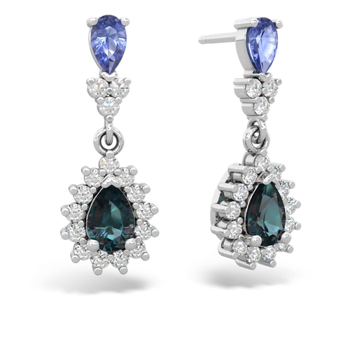 tanzanite-alexandrite dangle earrings