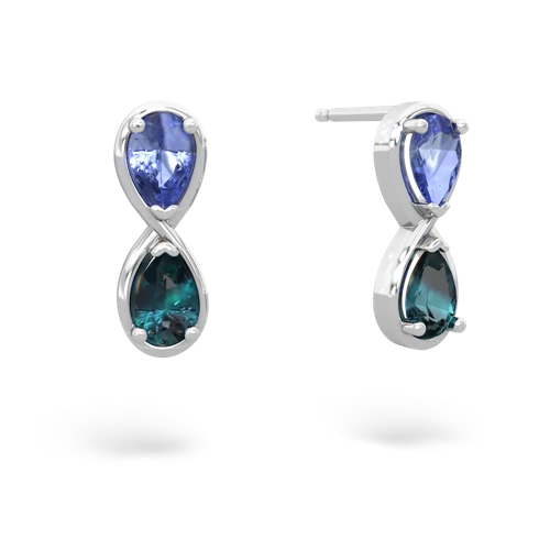 tanzanite-alexandrite infinity earrings