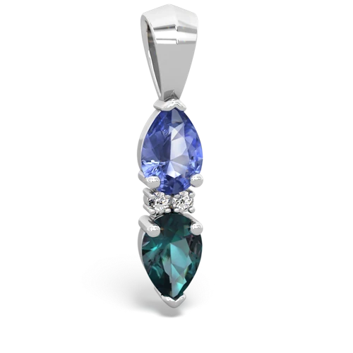 tanzanite-alexandrite bowtie pendant