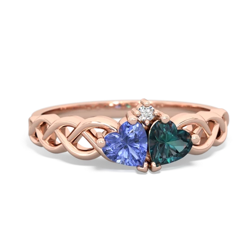 tanzanite-alexandrite celtic braid ring