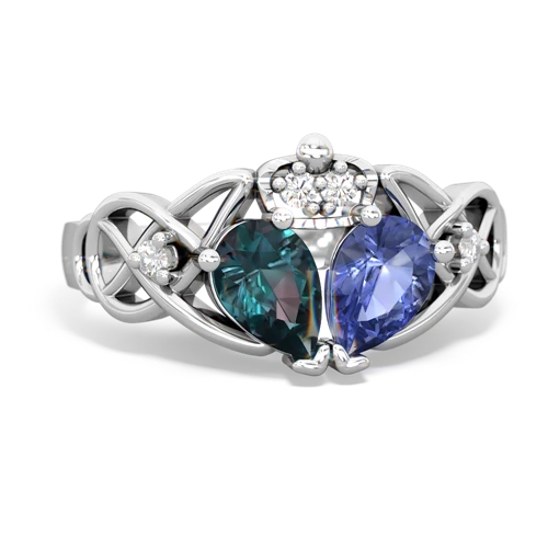 tanzanite-alexandrite claddagh ring