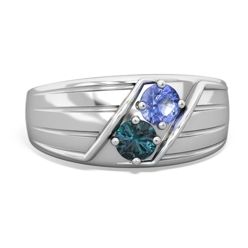 tanzanite-alexandrite mens ring