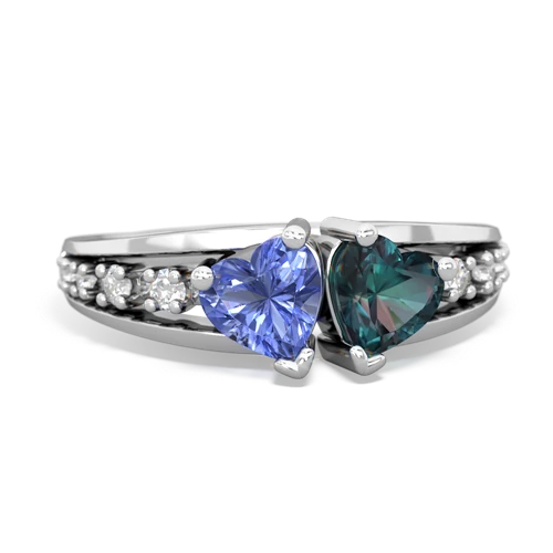 tanzanite-alexandrite modern ring