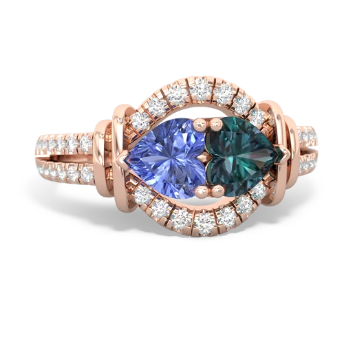 tanzanite-alexandrite pave keepsake ring