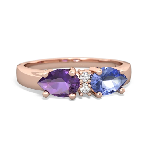 tanzanite-amethyst timeless ring