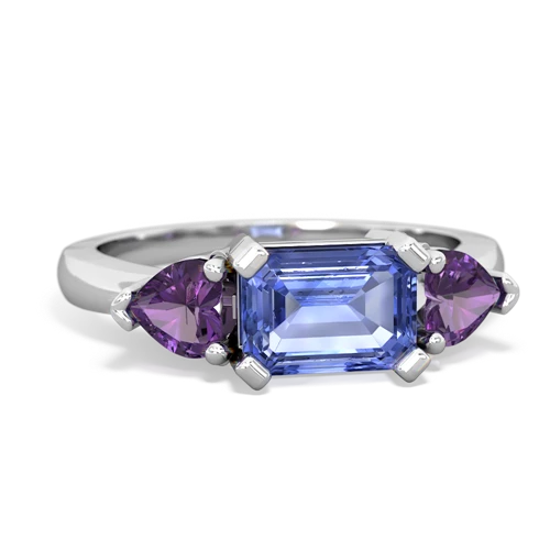 tanzanite-amethyst timeless ring