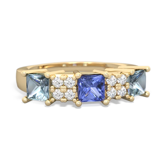 tanzanite-aquamarine timeless ring