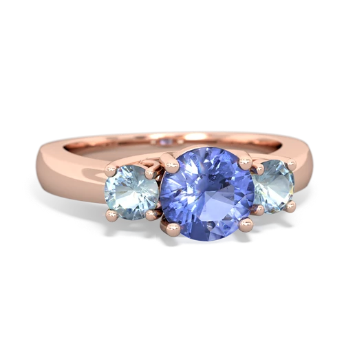 tanzanite-aquamarine timeless ring