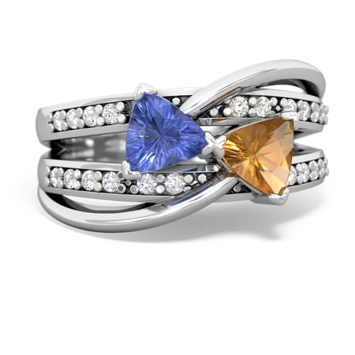 tanzanite-citrine couture ring