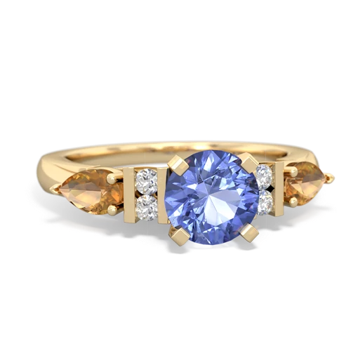 tanzanite-citrine engagement ring